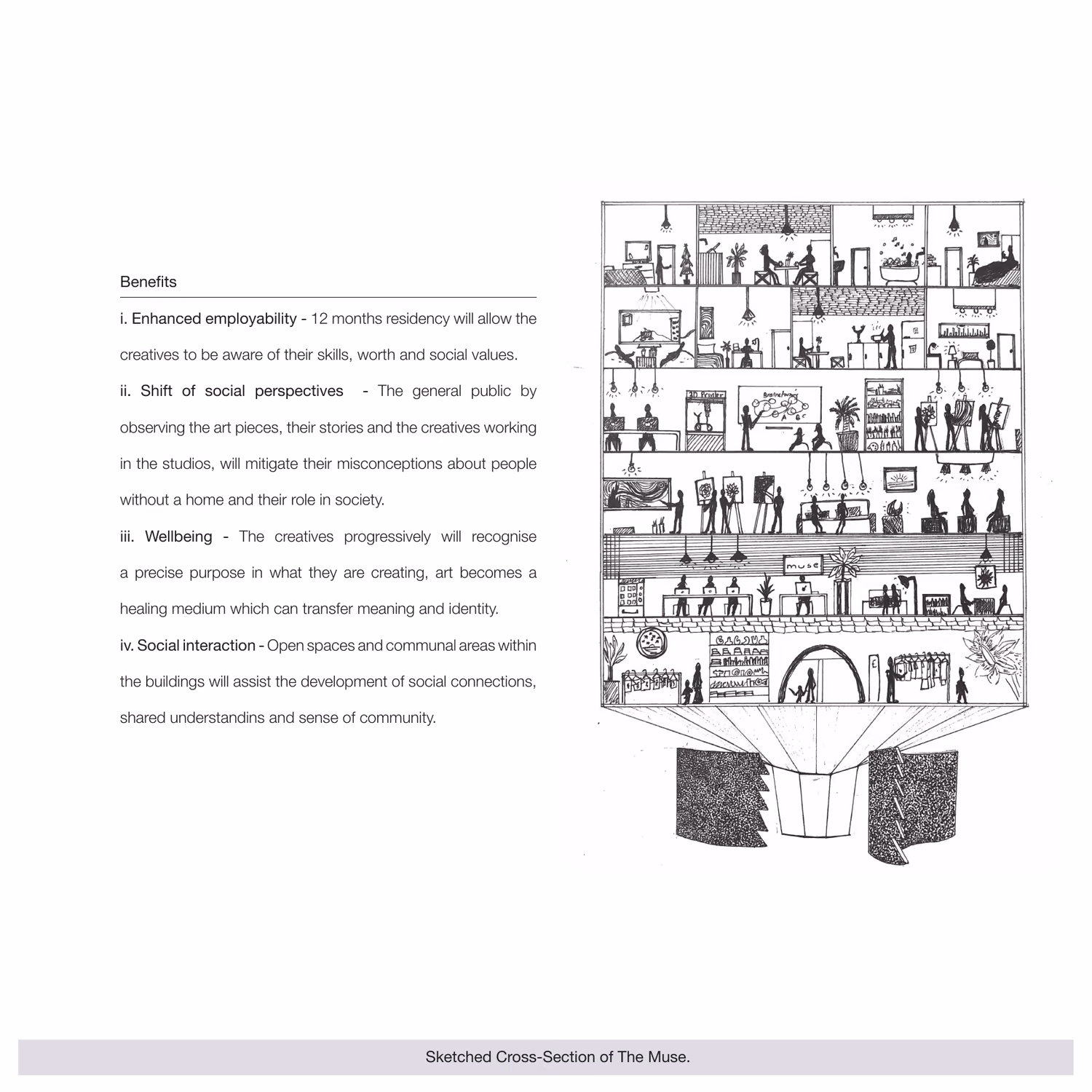 The same cross-section as it was first drawn by hand, in pen